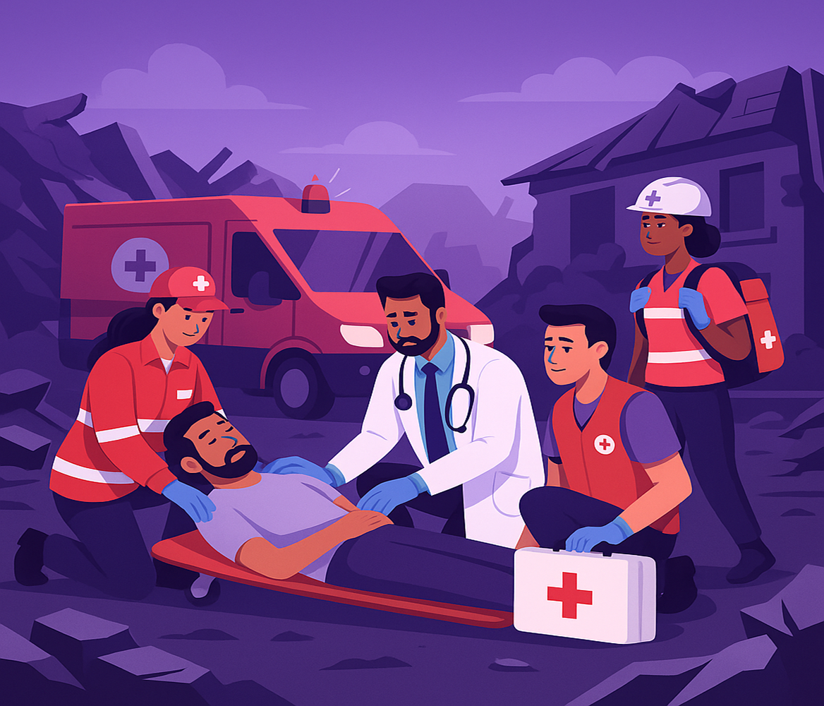 کمک داوطلبانه و پزشکی در شرایط بحرانی و اضطراری