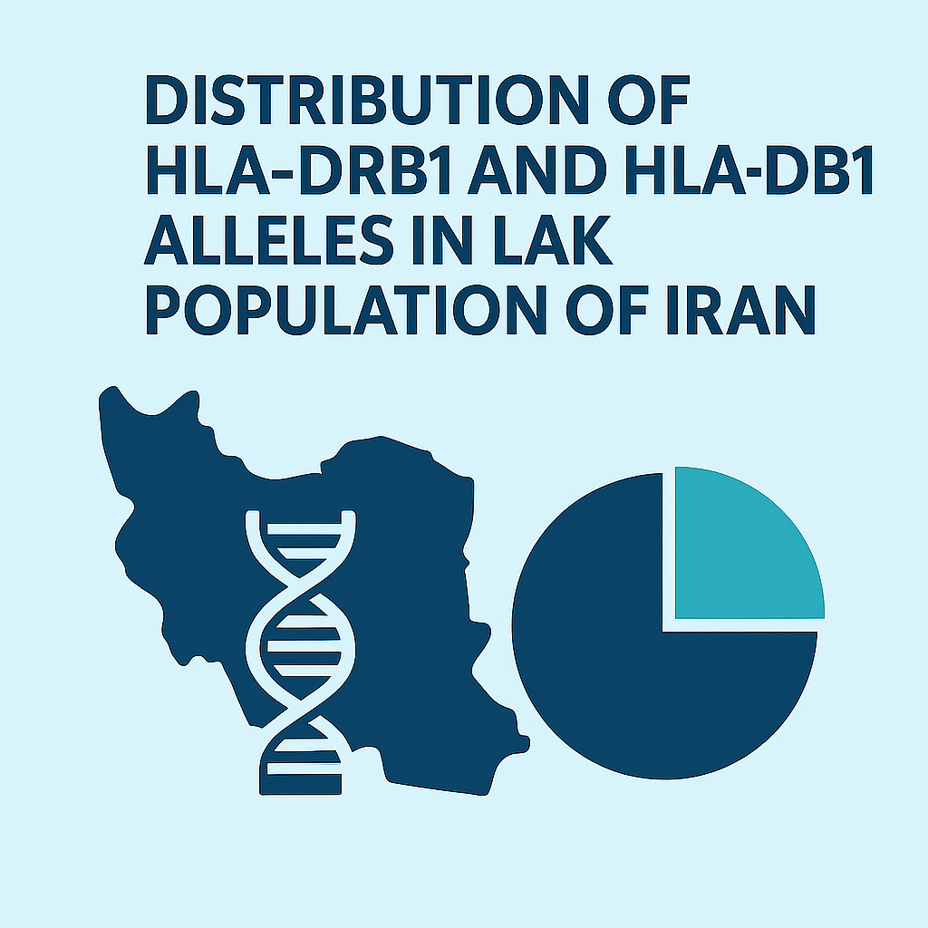 پوستر علمی درباره توزیع آلل‌های HLA-DRB1 و HLA-DQB1 در جمعیت لک ایران